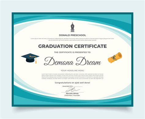 Template of Graduation Certificate | FreeVectors