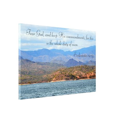 Fear God And Keep His Commandments Canvas Print