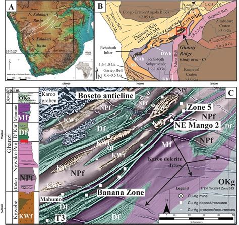 The Kalahari Copperbelt In Botswana A Map Of The Cenozoic To Recent