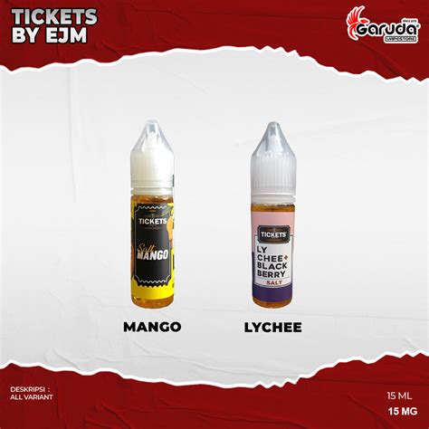 Jual Liquid Saltnic Tickets Series By EJM 15ml Bercukai Shopee Indonesia