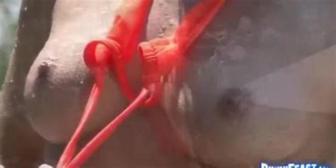 Topless Bikini Model Poses Wet Tnaflix