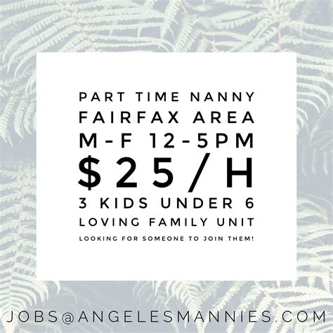 FILLED | Part Time | Nanny | Fairfax | $25/h | 3 kids
