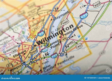 Wilmington On Map Stock Image Image Of Political Tourism 147320169
