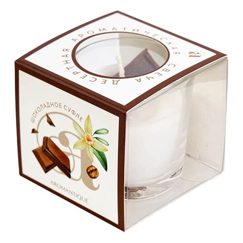 "Aromantique" Свеча ароматическая 6 х 6 х 6 см 60 г Шоколадное суфле ...