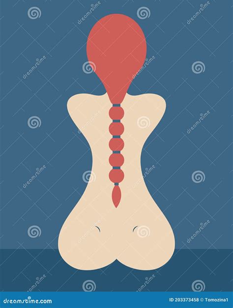 Nude Beautiful Abstract Woman Sitting Back Vector Stock Vector Illustration Of Naked