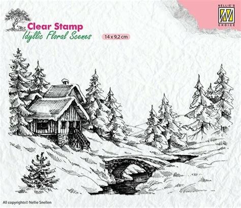 Nellie Snellen Nellie S Choice Clear Stamps Idyllic Floral Scenes Ifs