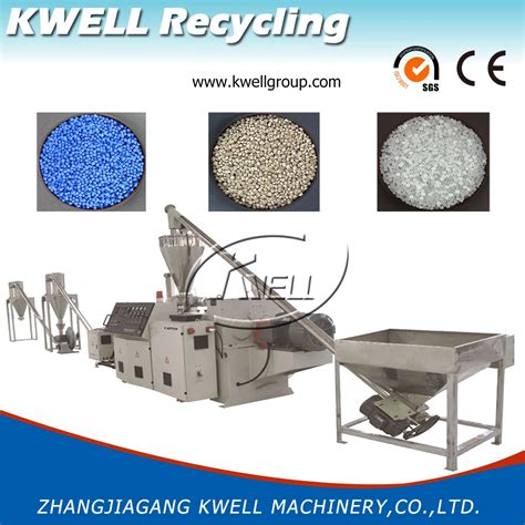 Pvc Compounding Hot Cutting Pelletizing Line Recycled Pvc Pelletizing Machine Conical Twin Screw
