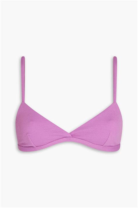 MATTEAU The Crop Stretch Crepe Triangle Bikini Top THE OUTNET