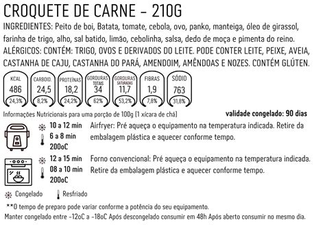 Croquete De Carne Delícias Damádalê Marmitas E Comidas Congeldas