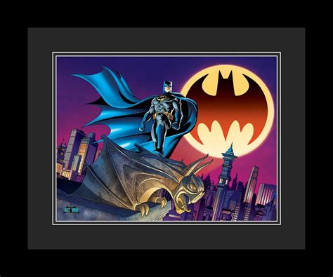 Batman Bat Signal Dc Comics Framed Fine Art Giclee Classic Moments