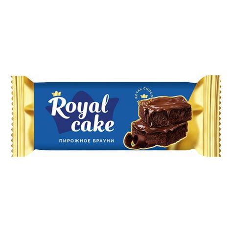 Бисквитное пирожное Royal cake брауни шоколадный | отзывы