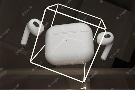 Premium Photo | Wireless pods front side with lighting