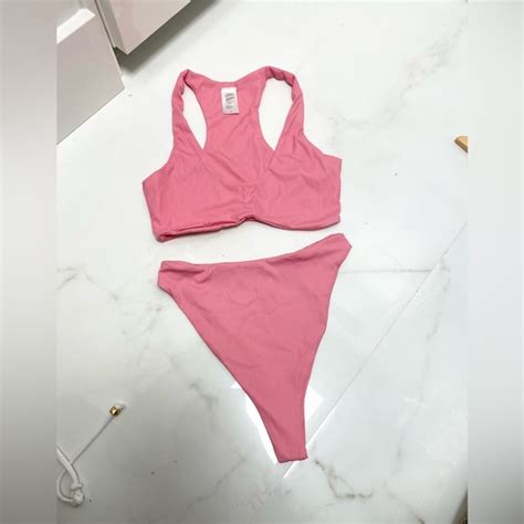 Naked Wardrobe Swim Naked Wardrobe Pink Two Piece Bikini Swim Set Poshmark