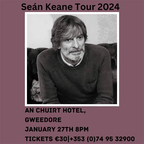 Seán Keane Tour 2024 An Chúirt Hotel Gweedore Donegal SeanKeane