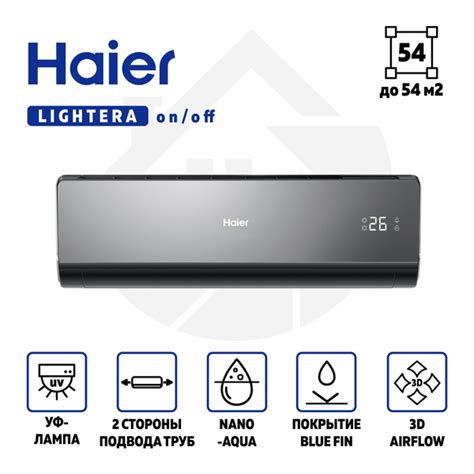 Сплит-система Haier HSU-18HNF303/R2-B / HSU-18HUN303/R2 Lightera On-Off ...