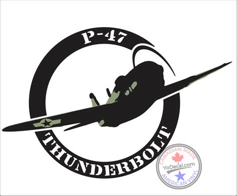 Republic P 47 Thunderbolt Premium Vinyl Decal