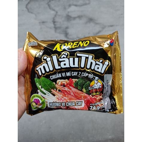 Koreno Thai Hot Pot Noodles Standard Spicy Noodles Levels G Pack Shopee Malaysia