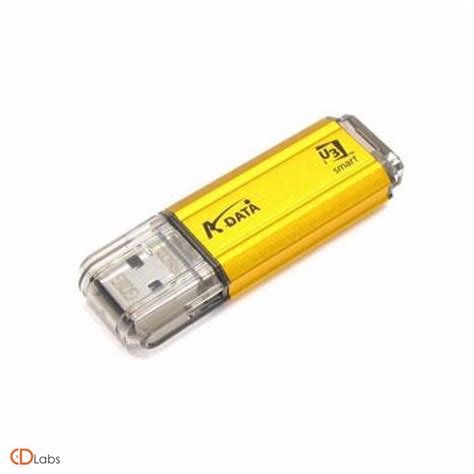 Флешка пластик, желтый корпус, прозрачный колпачок, под логотип - CDlabs