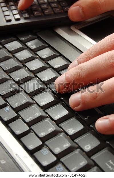 working computer calculting images stock   objects