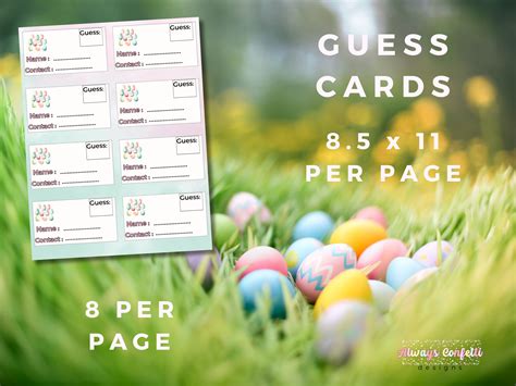Easter Egg Guessing Game: Printable Party Activity (PDF) - Etsy Australia