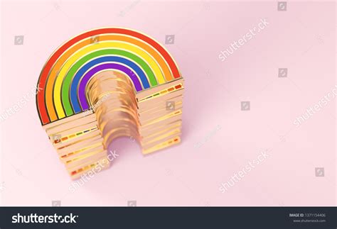 Golden Lgbtq Rainbow Pile Gay Pride Stock Illustration Shutterstock