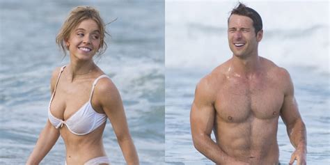 Sydney Sweeney Hits The Beach In White Bikini For Rom Beach Scene With Glen Powell Photos