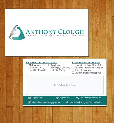 Upmarket Serious Medical Stationery Design For Anthony Clough By