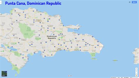 Punta Cana Map Dominican Republic