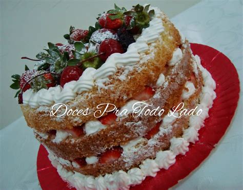 Doces Pra Todo Lado Naked Cake Frutas Vermelhas