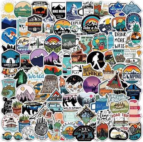 Autocollants Pi Ces Vinyl Stickers D Aventure En Plein Air Voyage