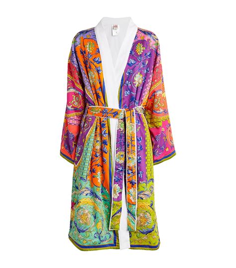 Etro Cotton Floral Robe Harrods Us