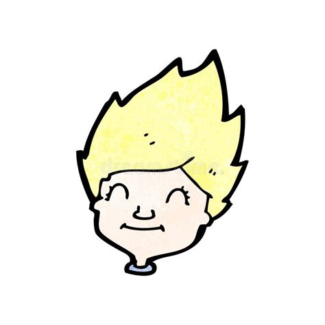 Het Gezicht Van De Beeldverhaal Blonde Jongen Vector Illustratie Illustration Of Mannetje