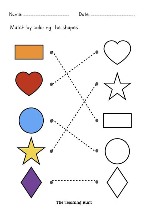 Free Matching Colors Worksheets The Teaching Aunt Color Worksheets