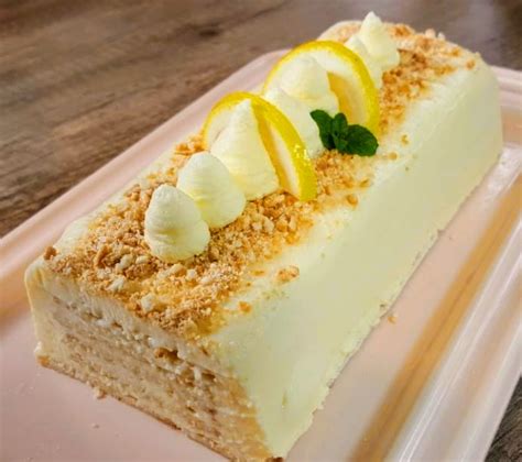 Torta helada de limón con leche condensada sin horno y sin gelatina