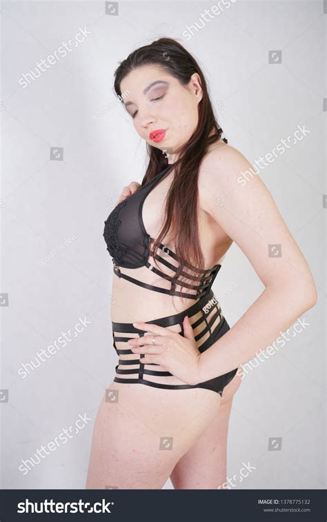 Sexy Chubby Girl Black Sheer Lingerie Stock Photo 1378775132 Shutterstock