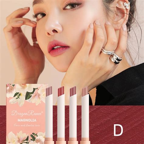 Juego de 4 lápices labiales mate color nude terciopelo natural tinte de labios de aire lápiz