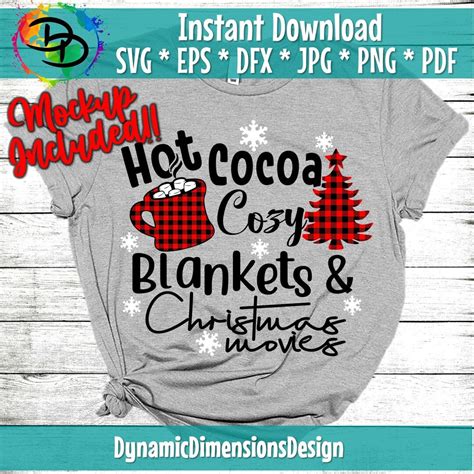 Christmas Svg Hot Cocoa Christmas Movies Blanket Holiday Svg Christmas Shirt Svg Hot Cocoa