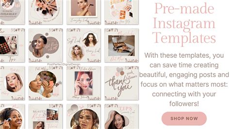 Nude Makeup Artist Instagram Post Template Instagram Beauty Post Template Canva Template