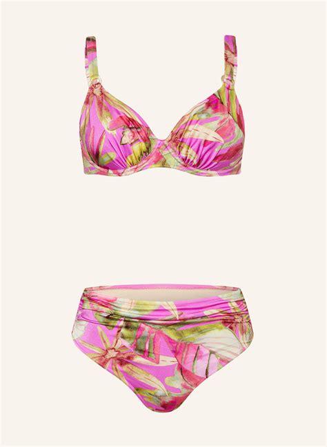 Charmline Bügel Bikini PINK HEART in pink grün fuchsia
