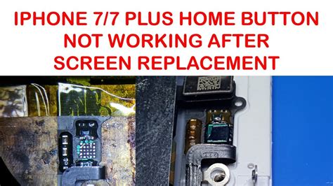 Iphone 7 home button not working after screen replacement - YouTube