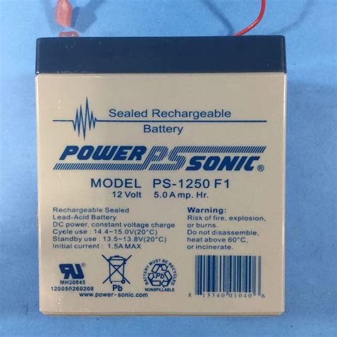 Power Sonic Ps F Volt Ah Sealed Lead Acid Battery Atlantic