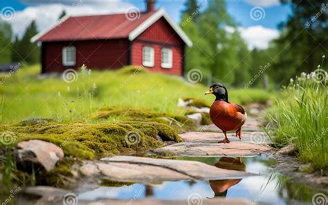 A Calm Duck Taking A Leisurely Walk Stock Illustration Illustration