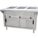 Advance Tabco SW E DR Three Pan Electric Hot Food Table With Enclosed Base And Sliding