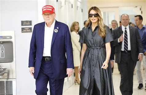 Melania Trump Votes Alongside Husband Donald Near Mar-a-Lago in Florida ...