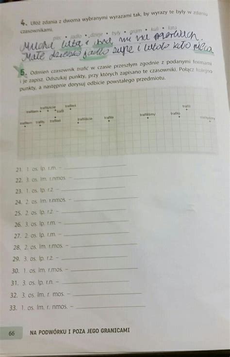 Proszem To Na Jutrozadanie Odmie Czasownik Trafi W Czasie Przesz Ym