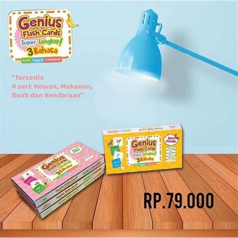 Promo Original Genius Flash Cards Super Lengkap 3 Bahasa Seri Kendaraan