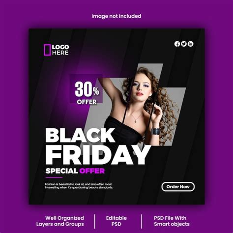 Premium Psd Black Friday Social Media Post Design Psd Template