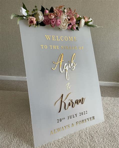 Welcome Wedding Sign Acrylic 3d Acrylic Sign Frosted Acrylic Etsy