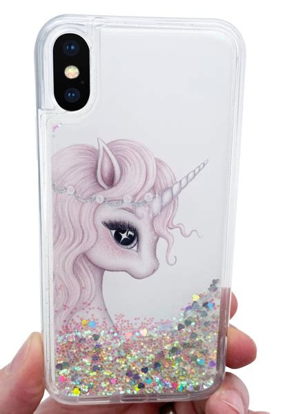 Чехол силиконовый переливашка с рисунком единорог на X / Xs / 10 ...