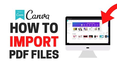 How To Import Pdf Files In Canva Youtube